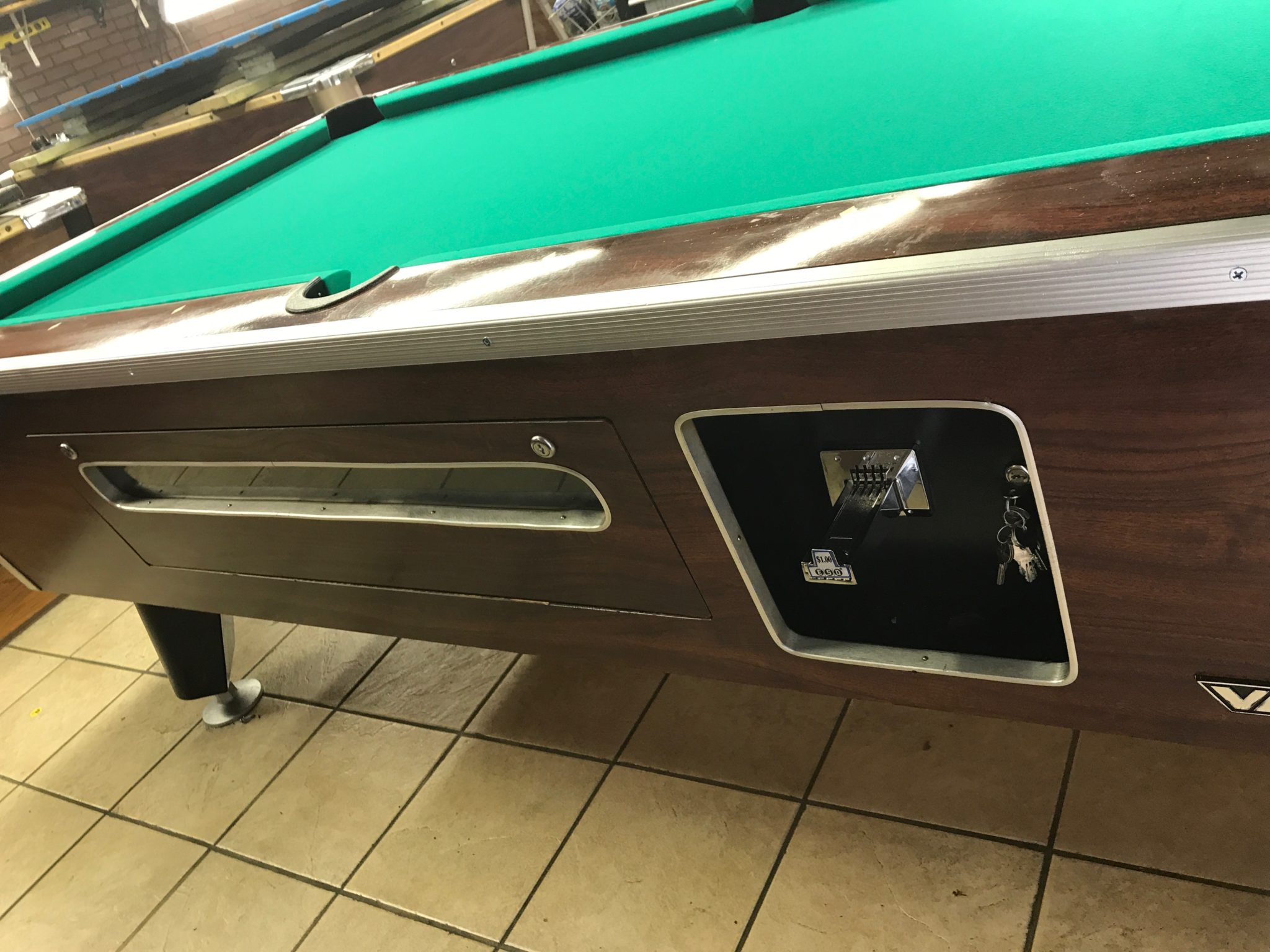 Table 050617 Valley used coin operated pool table Used Coin Operated